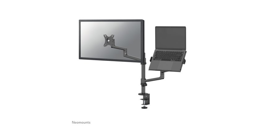 Neomounts DS20-425BL2 Support d'écran à fixer avec support pour ordinateur portable 17-27" - économie d'espace