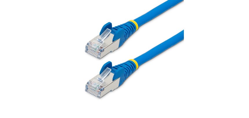 StarTech.com Câble Ethernet CAT6a 7m - Low Smoke Zero Halogen (LSZH) - 10 Gigabit 500MHz 100W PoE RJ45 S/FTP Cordon de Raccordement Réseau Snagless Turquoise avec Décharge de Tension