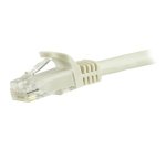 StarTech.com Câble réseau Cat6 Gigabit UTP sans crochet de 15m - Cordon Ethernet RJ45 anti-accroc - M/M - Blanc