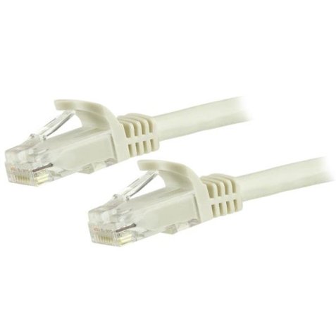 StarTech.com Cable de Red Ethernet Cat6 Sin Enganche de 5m Blanco - Cable Patch Snagless RJ45 UTP