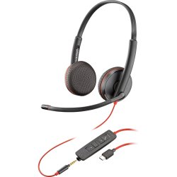 POLY Cuffie stereo Blackwire C3225 con connettore USB-C
