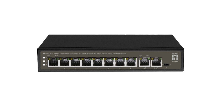 LevelOne FGP-1031 switch di rete Non gestito Gigabit Ethernet (10/100/1000) Supporto Power over Ethernet (PoE) Nero
