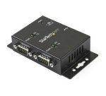 StarTech.com Hub adaptateur industriel USB vers série 2 ports à fixation murale avec clips de rail DIN