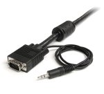 StarTech.com Câble vidéo coaxial pour écran VGA haute résolution 2 m avec audio HD15 M/M