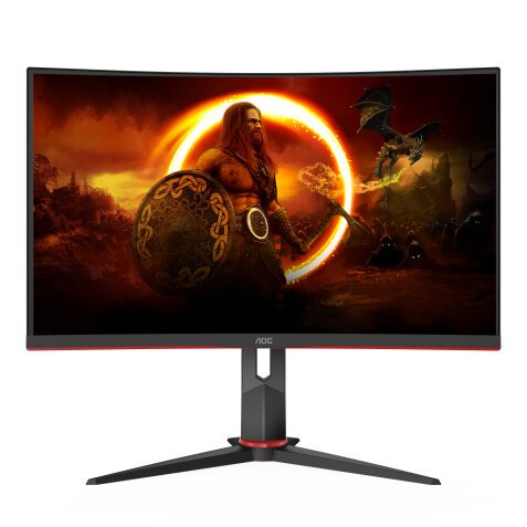 AOC CQ27G2S/BK écran plat de PC 68,6 cm (27") 2560 x 1440 pixels Quad HD Noir, Rouge