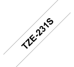NASTRO LAMINATO H12MM 4 M LUNGHEZZA - NERO SU BIANCO