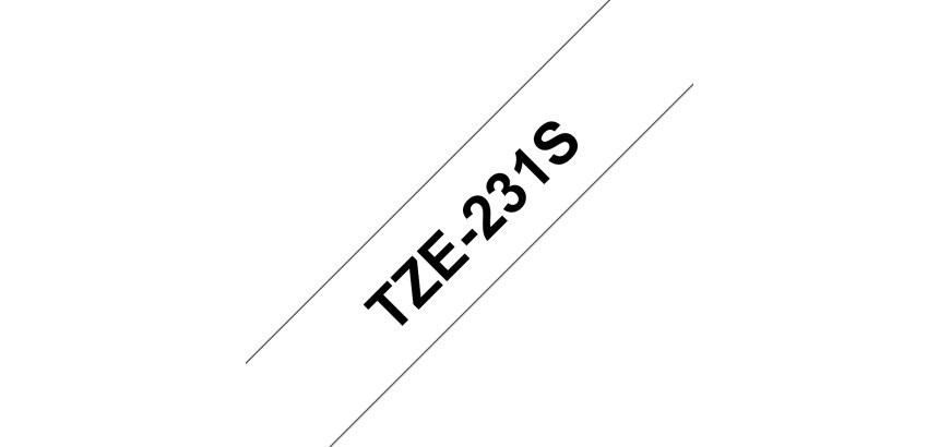 NASTRO LAMINATO H12MM 4 M LUNGHEZZA - NERO SU BIANCO