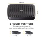 Fellowes Foot Rest Under Desk - Standard Foot Support Ergonomic Foot Rest with Textured Surface - Foot Rest Stool for Office & Home Use - Black