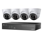 TP-Link KIT 4 VIDEOCAMERE VIGI NK4P-T4425-2T Turret 4MP Full-Color IPC e NVR 4 Canali PoE+ kit de vidéo-surveillance Avec fil 4 canaux