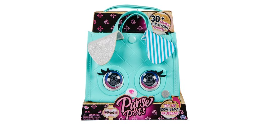 Purse Pets Borsetta Tote Perfect in Versione Cagnolino | Borsetta interattiva per Bambina con Oltre 30 Suoni e reazioni, Giocattoli per Bambine dai 4 Anni in su