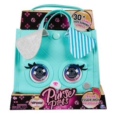 Purse Pets BORSETTA Tote Perfect in versione cagnolino | borsetta interattiva per bambina con oltre 30 suoni e reazioni, giocattoli per bambine dai 4 anni in su
