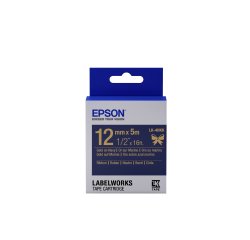 Epson Satin Ribbon – Navy/Gold 12mm(5m) – LK-4HKK