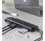 StarTech.com Docking station USB 3.0 a doppio monitor con HDMI e DVI/VGA, hub USB-A a 3 porte, GbE, Audio - Dock universale Tipo-A per laptop - Windows/macOS/ChromeOS