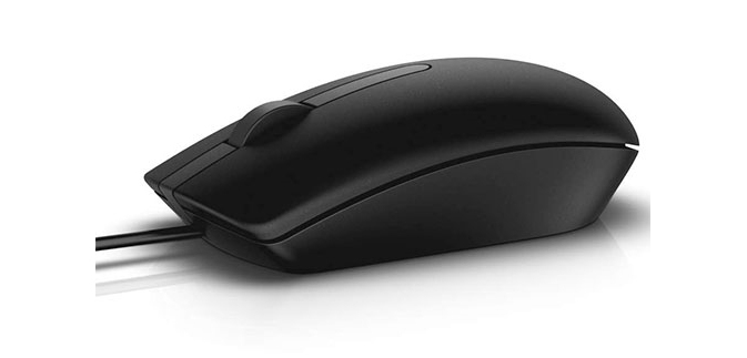 DELL MS116 souris Bureau Ambidextre USB Type-A Optique 1000 DPI