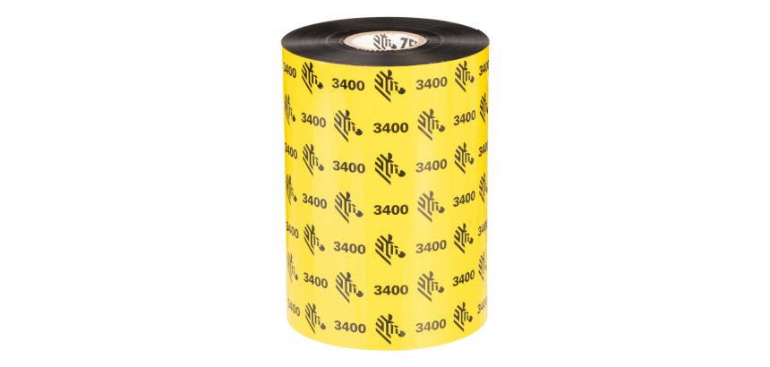 Zebra 3400 High Performance Wax-Resin cinta térmica 450 m Negro