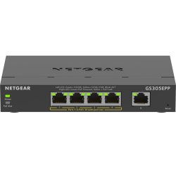 NETGEAR GS305EPP Géré L2/L3 Gigabit Ethernet (10/100/1000) Connexion Ethernet, supportant l'alimentation via ce port (PoE) Noir
