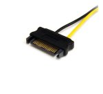 StarTech.com Câble adaptateur d'alimentation SATA vers carte vidéo PCI Express 8 broches de 15 cm