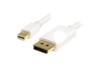Cable Adaptador de 2m de Monitor Mini DisplayPort 1.2 Macho a DP Macho - 4k Blanco