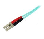 StarTech.com Câble Fibre Optique Multimode de 10m LC/UPC à LC/UPC OM3, Fibre Zipcord Full Duplex 50/125µm, Réseaux 100G, LOMMF/VCSEL, <0.3dB Faible Perte d'Insertion, Cordon Patch Fibre LSZH