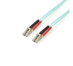 StarTech.com Câble Fibre Optique Multimode de 5m LC/UPC à LC/UPC OM3, Fibre Zipcord Full Duplex 50/125µm, Réseaux 100G, LOMMF/VCSEL, <0.3dB Faible Perte d'Insertion, Cordon Patch Fibre LSZH