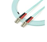 StarTech.com Câble Fibre Optique Multimode de 5m LC/UPC à LC/UPC OM3, Fibre Zipcord Full Duplex 50/125µm, Réseaux 100G, LOMMF/VCSEL, <0.3dB Faible Perte d'Insertion, Cordon Patch Fibre LSZH