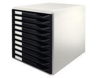 Module de classement formulaires,10 tiroirs,gris/bleu