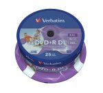 Verbatim - Scatola 25 DVD+R Dual Layer - serigrafato Spindle - 43667 - 8,5GB
