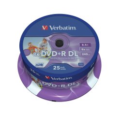 Verbatim 43667 DVD vergine 8,5 GB DVD+R DL 25 pz