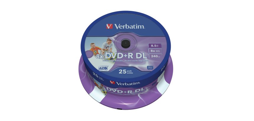 Verbatim - Scatola 25 DVD+R Dual Layer - serigrafato Spindle - 43667 - 8,5GB