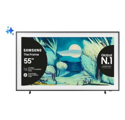 Samsung The Frame AI TV 55" QE55LS03FAUXZT 4K, Processore NQ4 AI Gen2, 4K AI Upscaling, Art Mode, Matte Display, Quantum HDR, Dolby Atmos & OTS Lite, Modern Frame Design, Vision AI Smart TV, 2025
