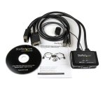 StarTech.com Switch KVM USB VGA à 2 ports - Commutateur KVM alimenté par USB avec câbles et commutateur à distance