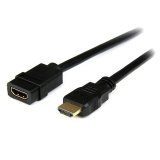 StarTech.com 2m (6ft) HDMI Extension Cable - HDMI Male to Female Cable - 4K HDMI Cable Extender - 4K 30Hz UHD HDMI Cable with Ethernet M/F - High Speed HDMI 1.4 Cable - HDMI Cord Extender