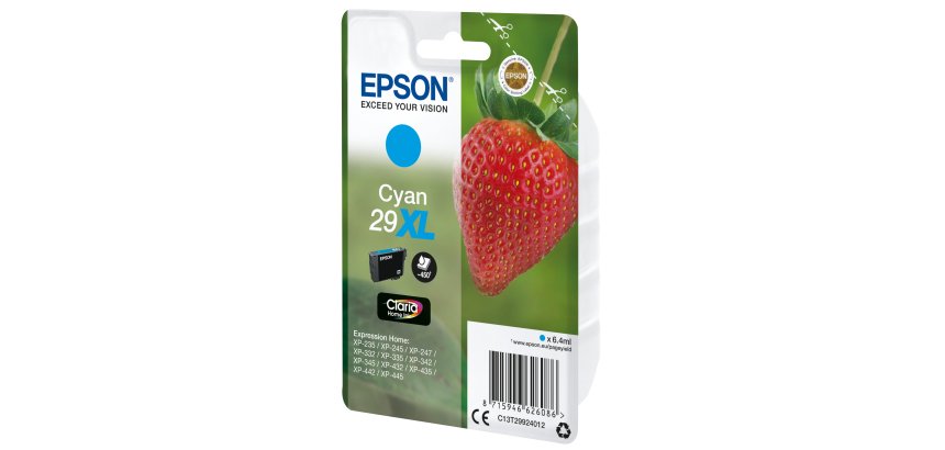 Epson Strawberry Singlepack Cyan 29XL Claria Home Ink