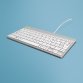 R-Go Tools Clavier ergonomique R-Go Compact Break, clavier compact avec logiciel de pause,AZERTY (FR), Filaire, blanc