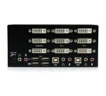 StarTech.com Switch Commutateur KVM USB 2 ports Sortie Vidéo DVI, Audio HUB USB 2.0 3 Écrans - 2 PC
