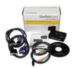 StarTech.com Kit commutateur KVM USB VGA à 2 ports avec audio et câbles - Switch KVM - Noir