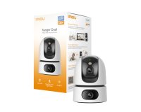 Imou Ranger DUAL 6MP. Telecamera da interno a doppia ottica (3MP+3MP), motorizzata, sirena integrata e faretto, rilevamento suoni anomali/umano/animale, smart tracking, funzione privacy, visione notturna, comunicazione bidirezionale, Wi-fi 2.4Ghz, registr