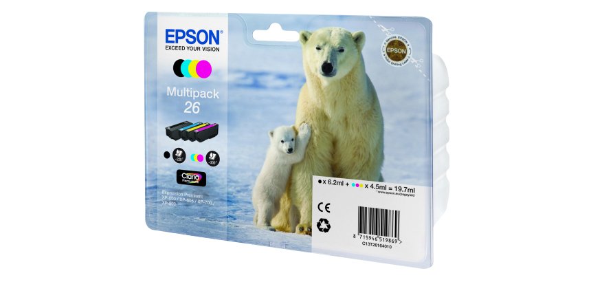 Epson Polar bear Encre Claria Premium multipack 4 couleurs Ours Polaire 26