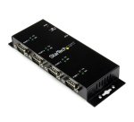 StarTech.com Hub adaptateur USB vers série DB9 RS232 4 ports – Montage sur rail DIN industriel et mural