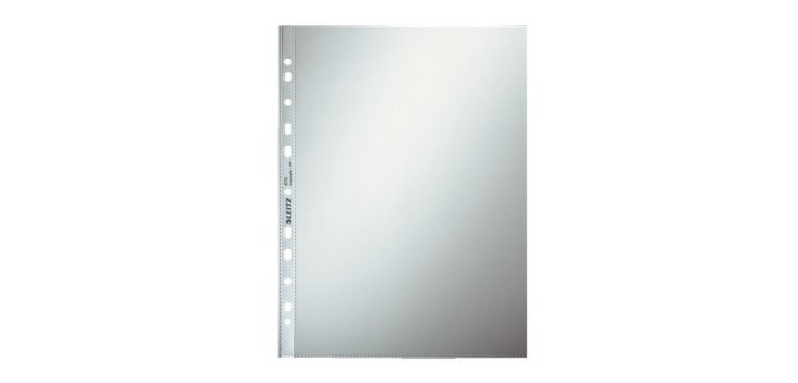 Pochette perforée, A4, PP, transparent lisse, 0,08 mm