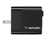 Verbatim GaN Charger 65W Universel Noir Secteur Charge rapide Intérieure