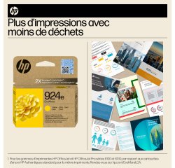 HP 924e Cartouche d’encre authentique Jaune EvoMore