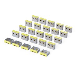 StarTech.com Bouchons de Remplacement pour Bloqueur de Port USB-A, lot de 25 Inserts Verrouillables Compatibles USB-A-PORT-BLOCKER, Caches Antipoussière USB-A Réutilisables à Clipser pour PC Portables et de Bureau