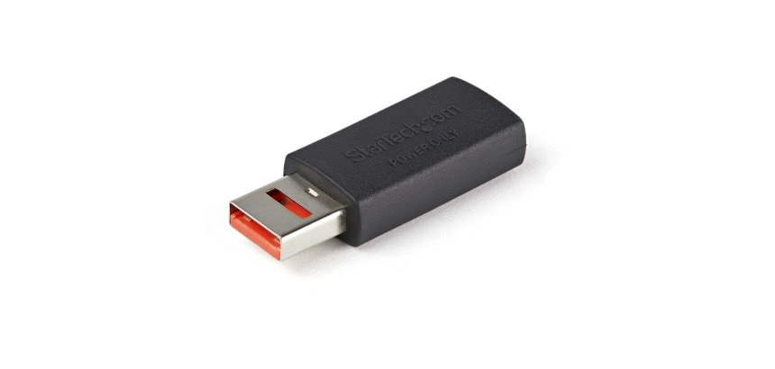 StarTech.com Adaptador Bloqueador USB de Datos – Adaptador USB Macho a Hembra de Carga Solamente – Sin Datos - Solo de Carga para Tablet o Teléfono Móvil – Adaptador Protector USB de Bloqueo de Datos