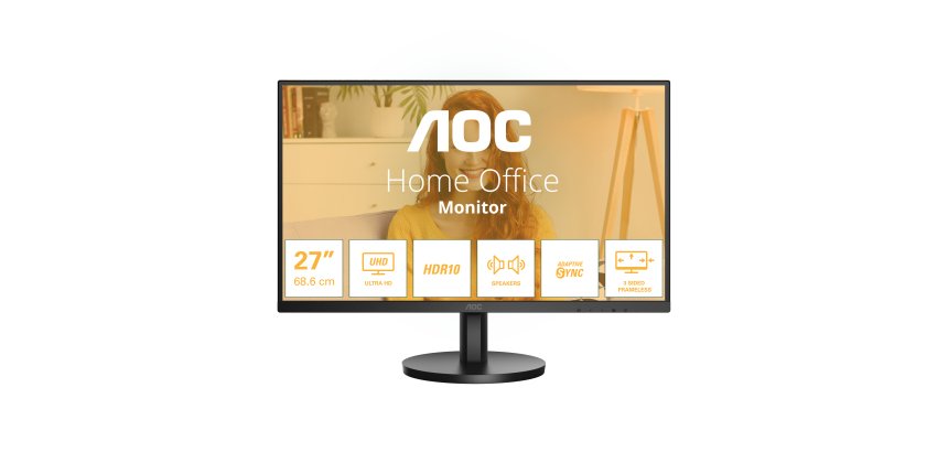AOC B3 U27B3A écran plat de PC 68,6 cm (27") 3840 x 2160 pixels 4K Ultra HD LCD Noir