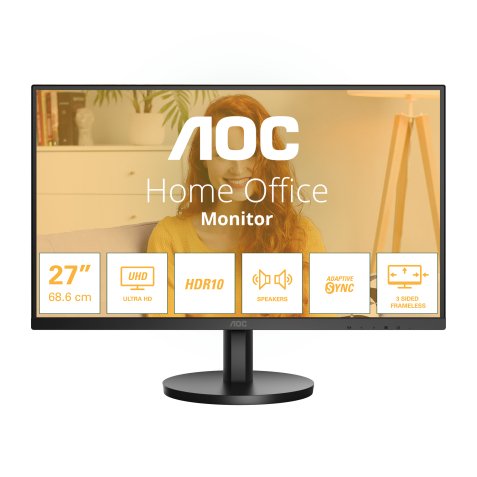 AOC B3 U27B3A Monitor PC 68,6 cm (27") 3840 x 2160 Pixel 4K Ultra HD LCD Nero