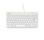 R-Go Tools Clavier ergonomique R-Go Compact Break, clavier compact avec logiciel de pause,AZERTY (FR), Filaire, blanc