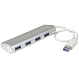 StarTech.com Hub Ladrón USB 3.0 de 4 Puertos - Hub Concentrador USB-A - Alimentado por el Bus - 5Gbps - Hub USB Portátil - Carcasa Resistente