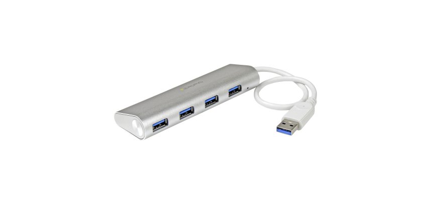 StarTech.com Hub USB à 4 Ports avec Ethernet, USB-A, Gigabit Ethernet/GbE, USB 5Gbps, Design Robuste, Alimentation par Bus, Hub USB 3.0 Portable pour Ordinateur Portable