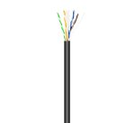 AISENS Cable de Red Exterior Impermeable RJ45 Cat.6 UTP Rígido CCA AWG23, Negro, 100M